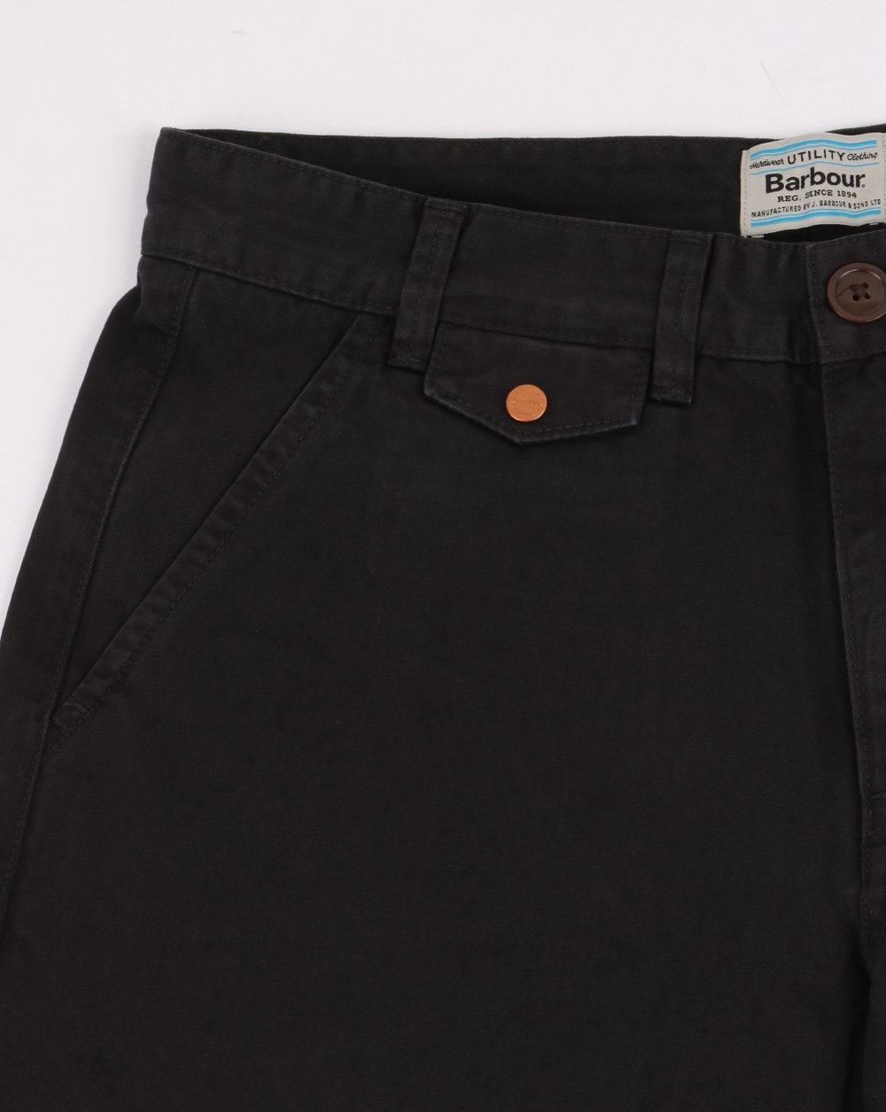 Barbour Neuston Twill-Shorts, Marineblau