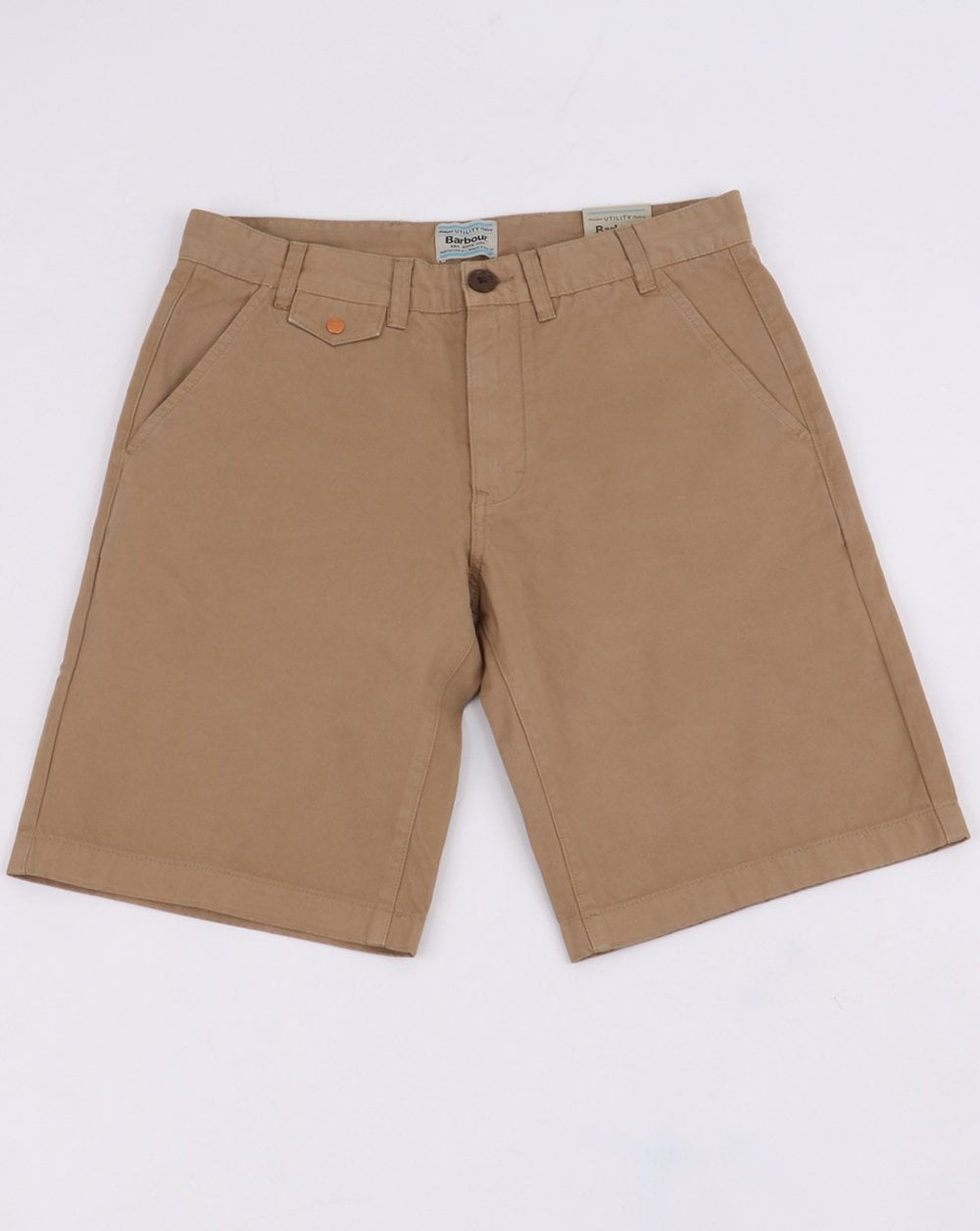 Barbour Neuston Twill-Shorts Stein
