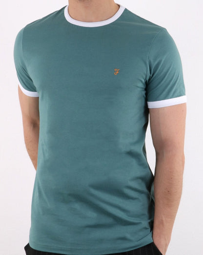 Farah Groves Ringer T-Shirt Grün