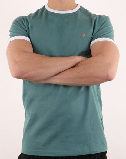 Farah Groves Ringer T-Shirt Grün