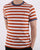 Farah Belgrove Stripe T-shirt Rust