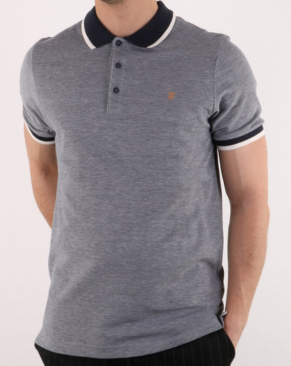Farah Basel Piqué-Poloshirt True Navy