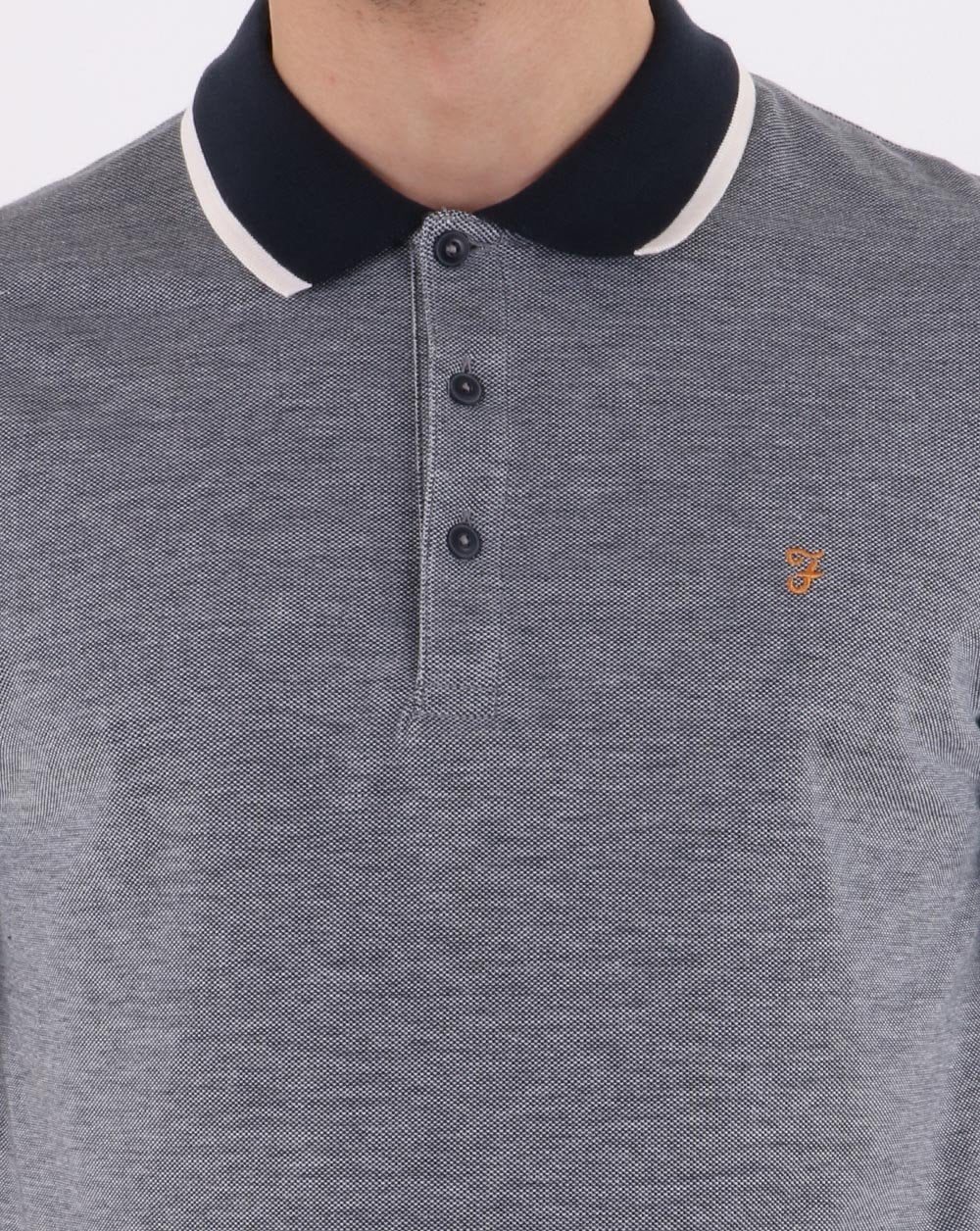 Farah Basel Pique Polo True Navy