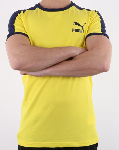 Puma Iconic T7 Slim T-Shirt Gelb