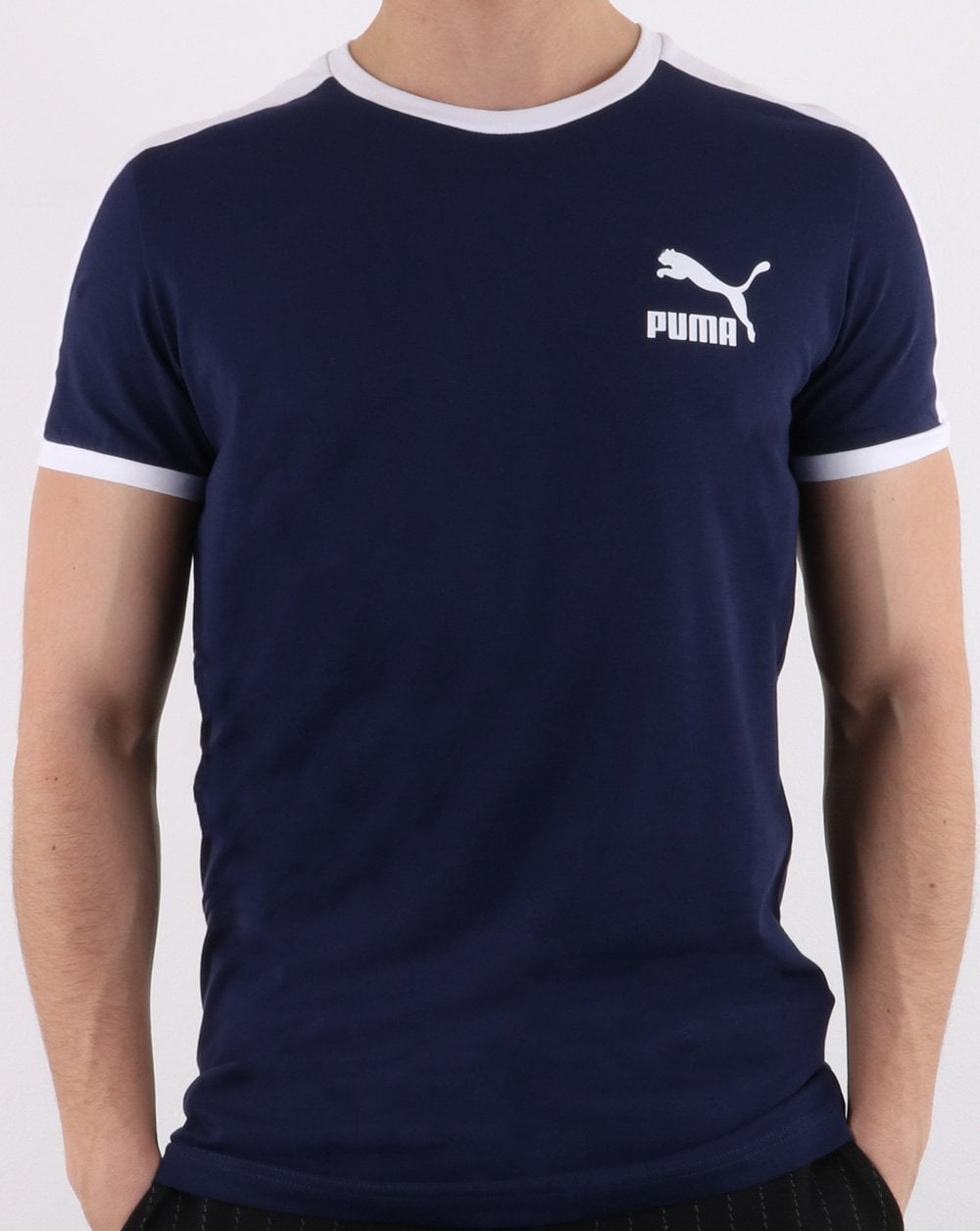 Puma Iconic T7 Slim T-Shirt Marineblau