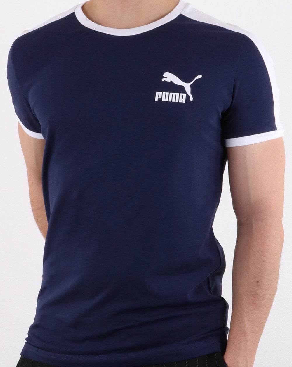 Puma Iconic T7 Slim T-Shirt Marineblau