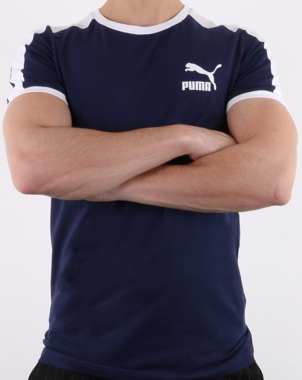 Puma Iconic T7 Slim T-Shirt Marineblau