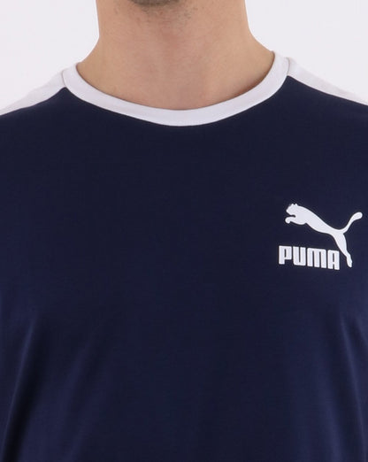 Puma Iconic T7 Slim T-Shirt Marineblau