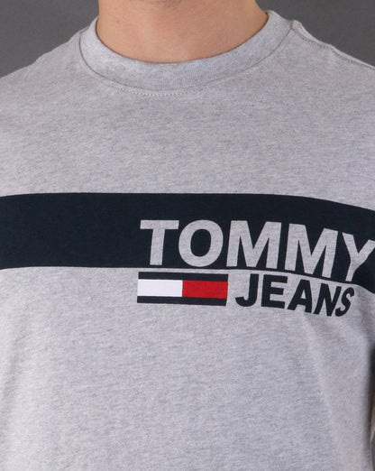 Tommy Hilfiger Box Logo Tee Hellgrau Heather