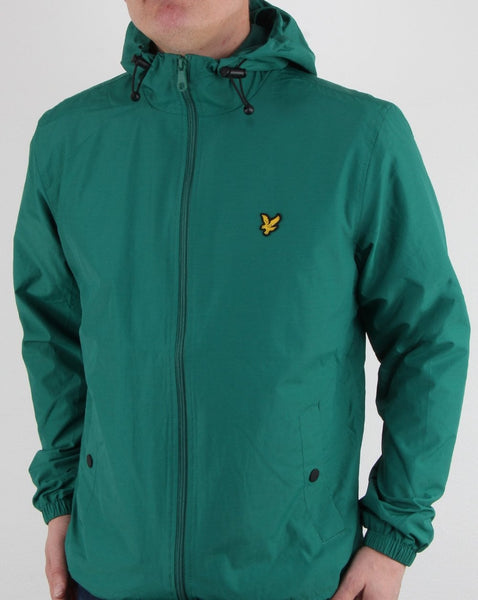 Lyle And Scott Zip Through Hooded Jacket Alpine Green