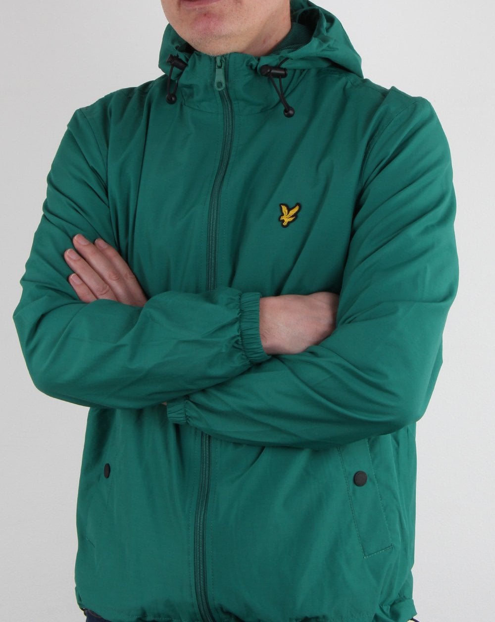 Lyle And Scott – Durchgehende Kapuzenjacke mit Reißverschluss, Alpingrün