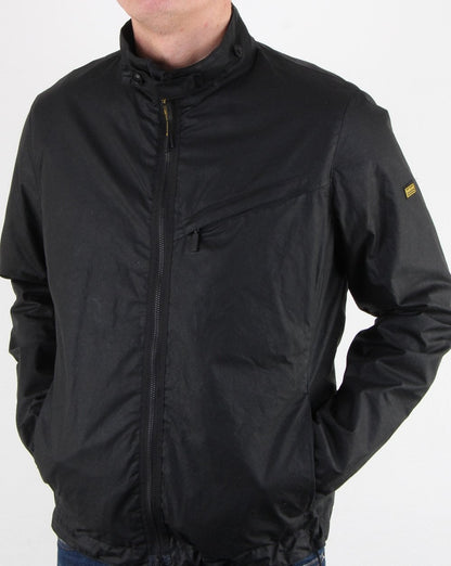 Barbour International Bower Wachsjacke Schwarz