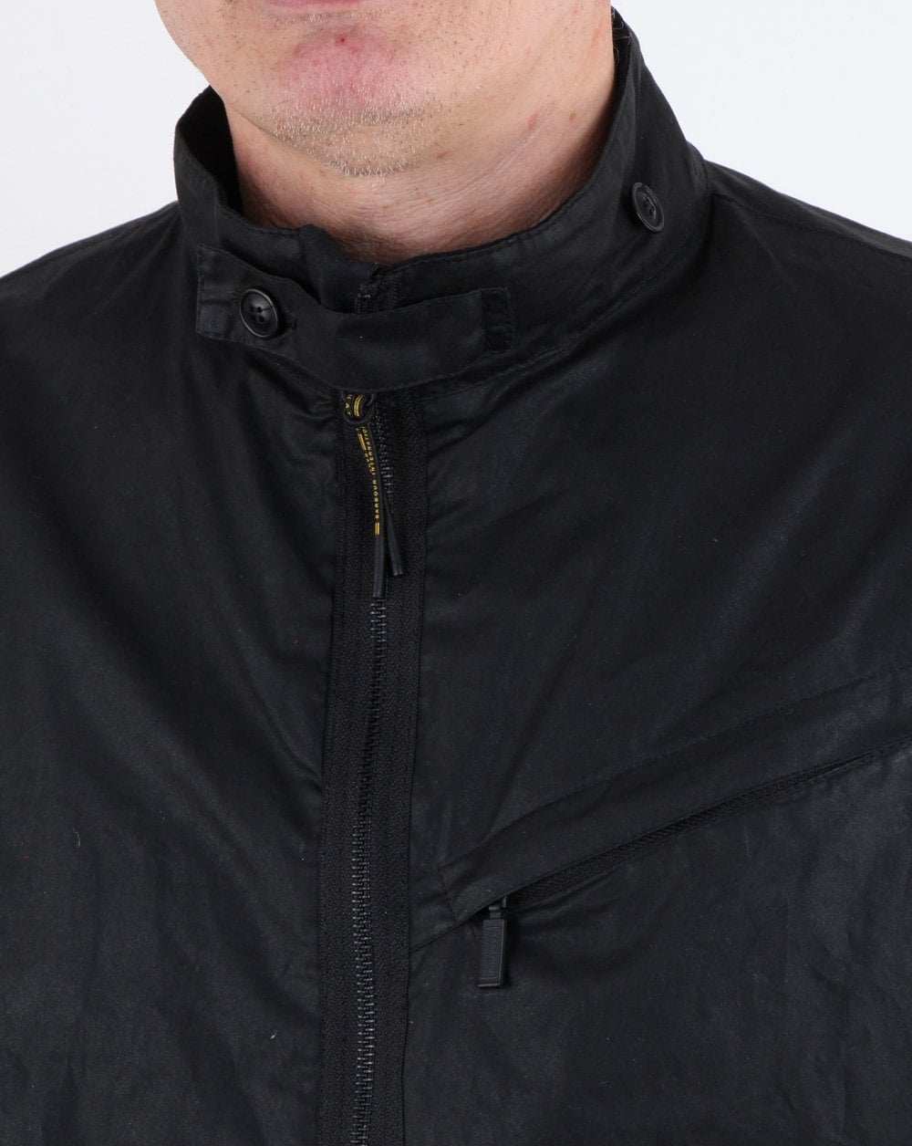 Barbour International Bower Wachsjacke Schwarz