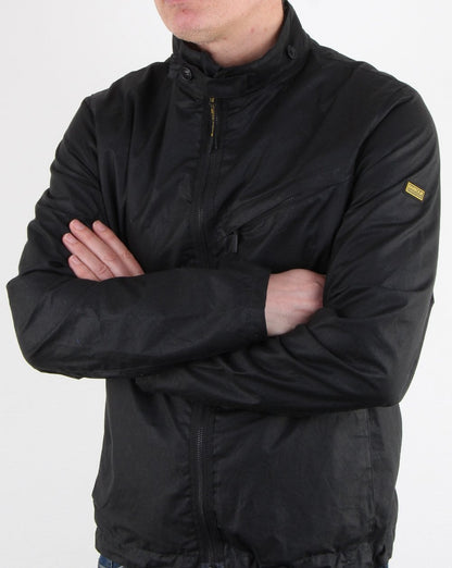 Barbour International Bower Wachsjacke Schwarz