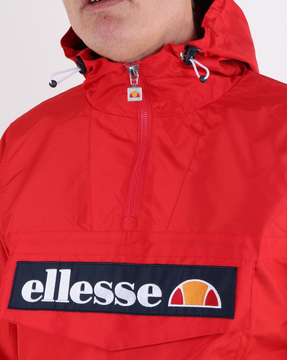 Ellesse – Jacke zum Überziehen mit Viertelreißverschluss in Scharlachrot