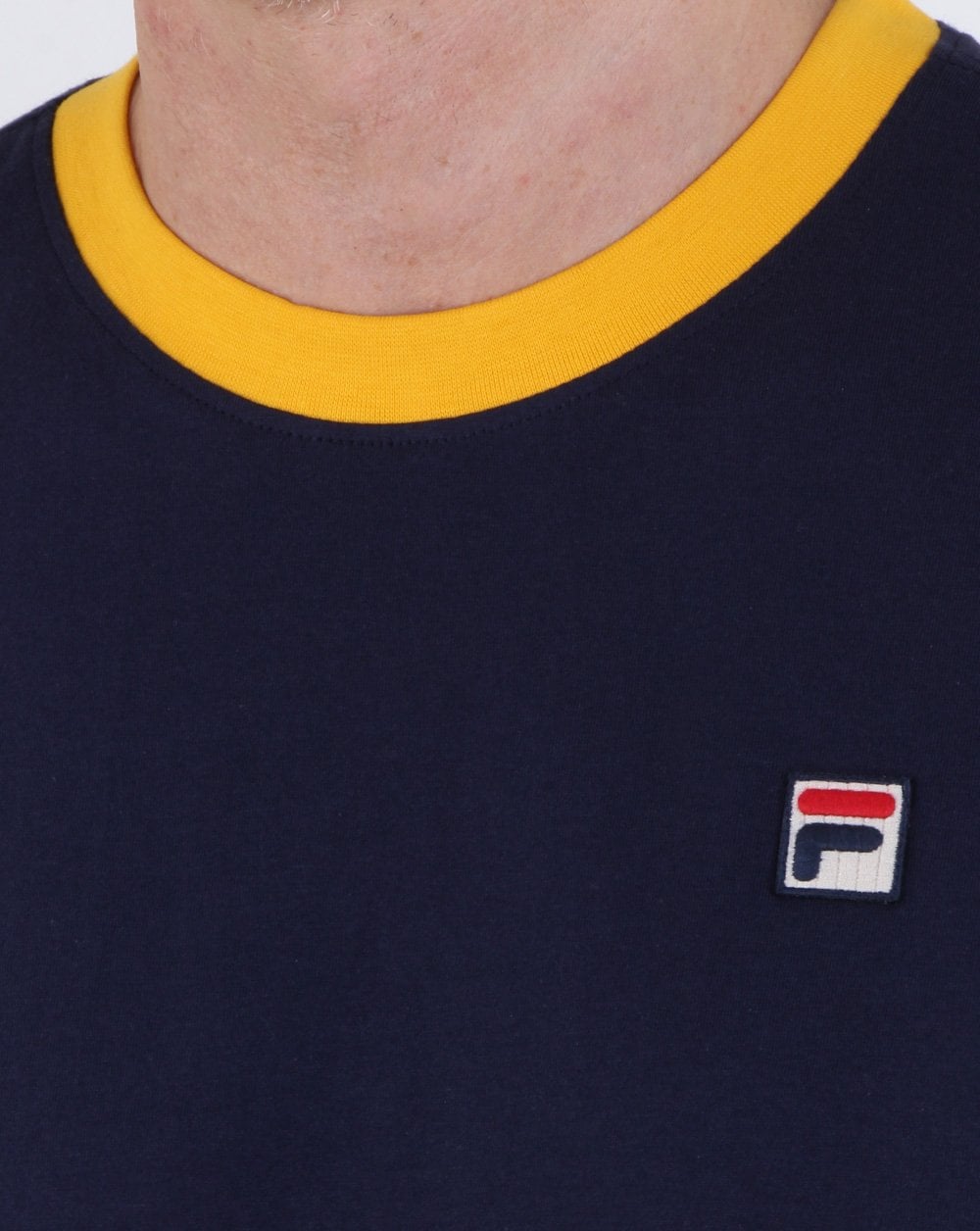 Fila Vintage Ringer T-Shirt Marineblau/Gold