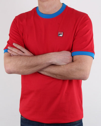 Fila Vintage Ringer T-Shirt Rot/Blau