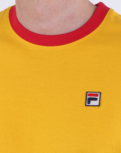 Fila Vintage Ringer T-Shirt Gelb/Rot