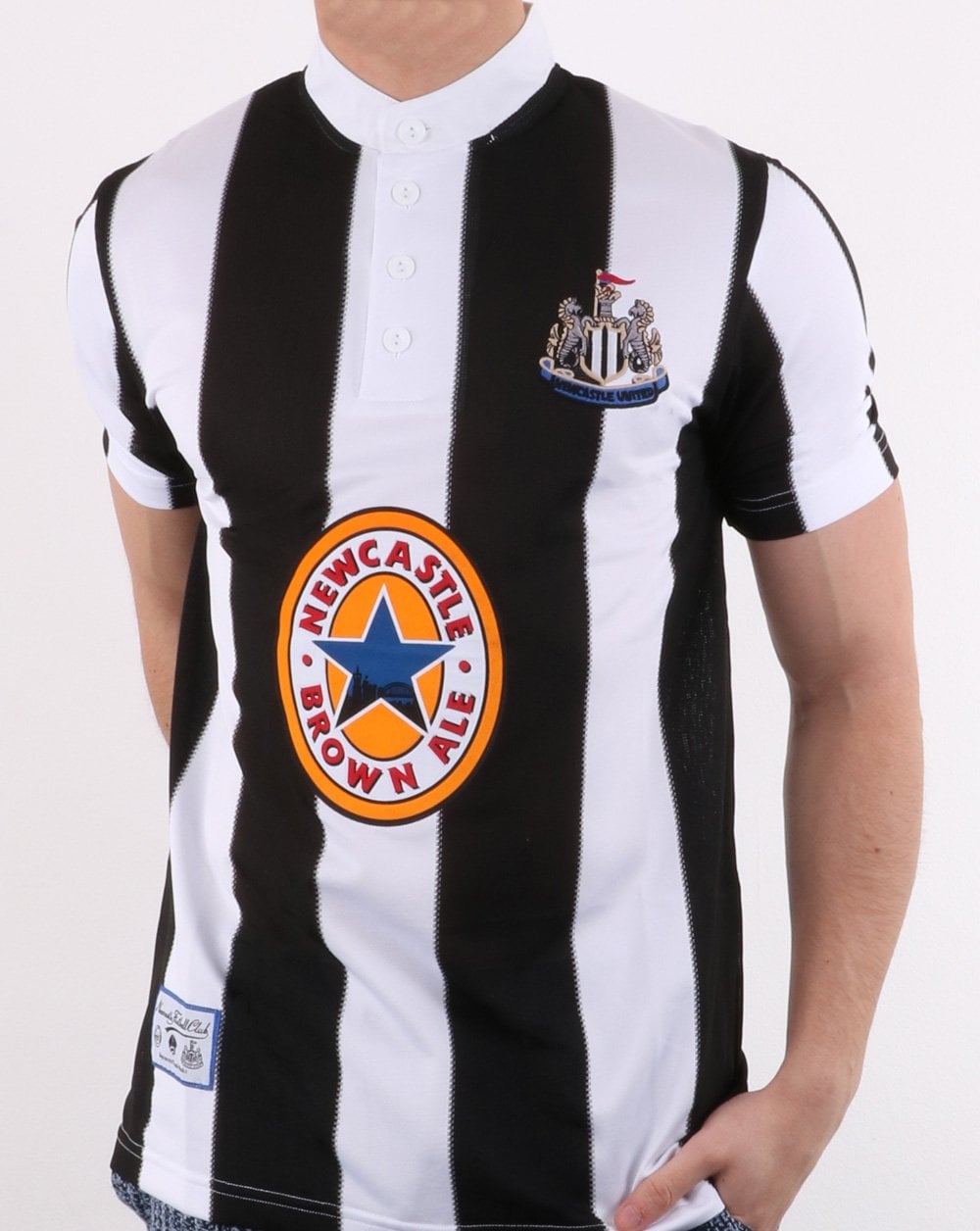 80er Casual Classics Newcastle United 1996 Py Shirt Weiß/Schwarz