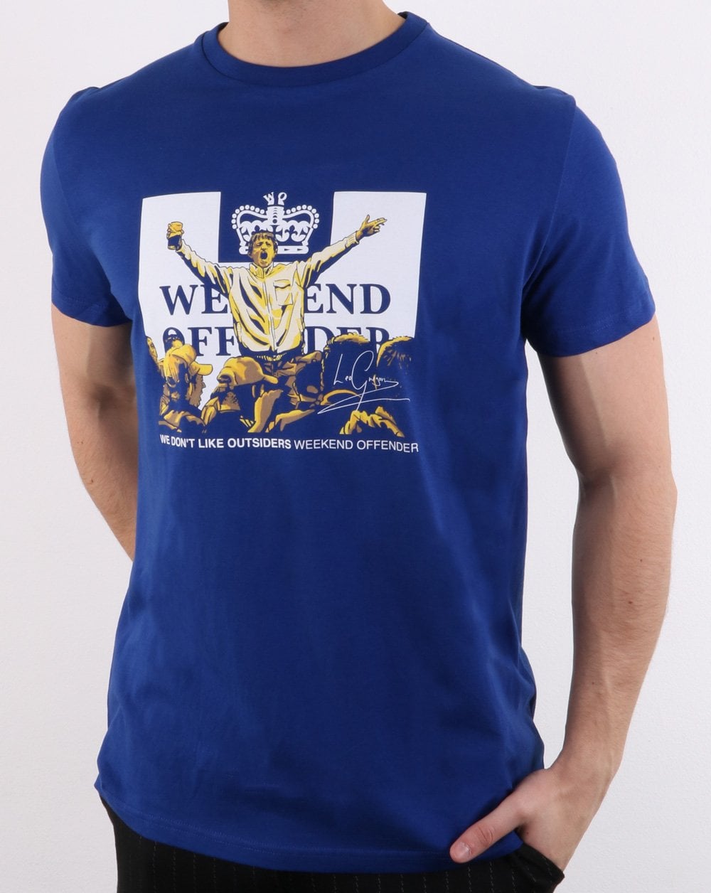 Weekend Offender Leo Gregory T-Shirt Electric Blue