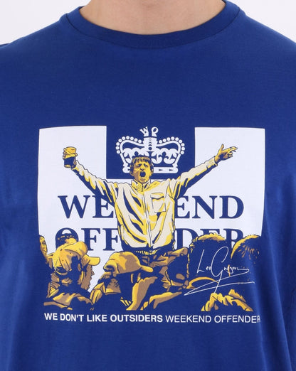 Weekend Offender Leo Gregory T-Shirt Electric Blue