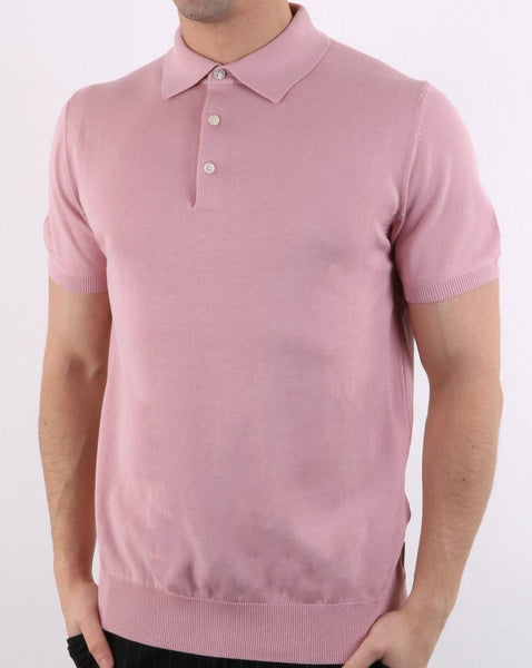 Ben Sherman Knitted Polo Light Pink