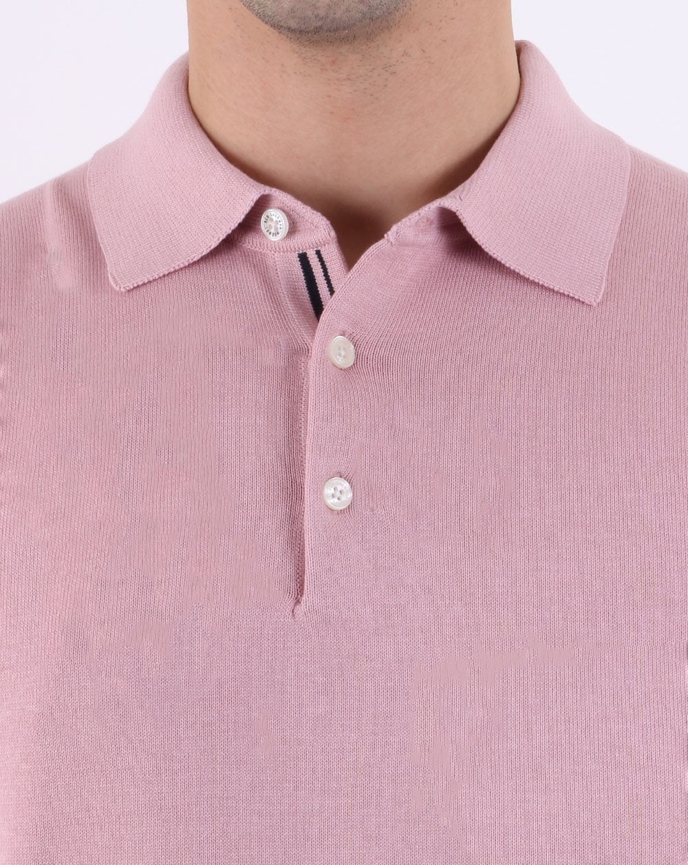 Ben Sherman Strick-Poloshirt Hellrosa