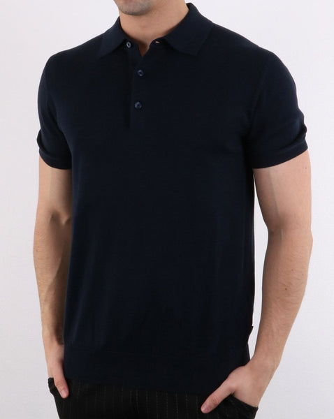 Ben Sherman Knitted Polo Navy