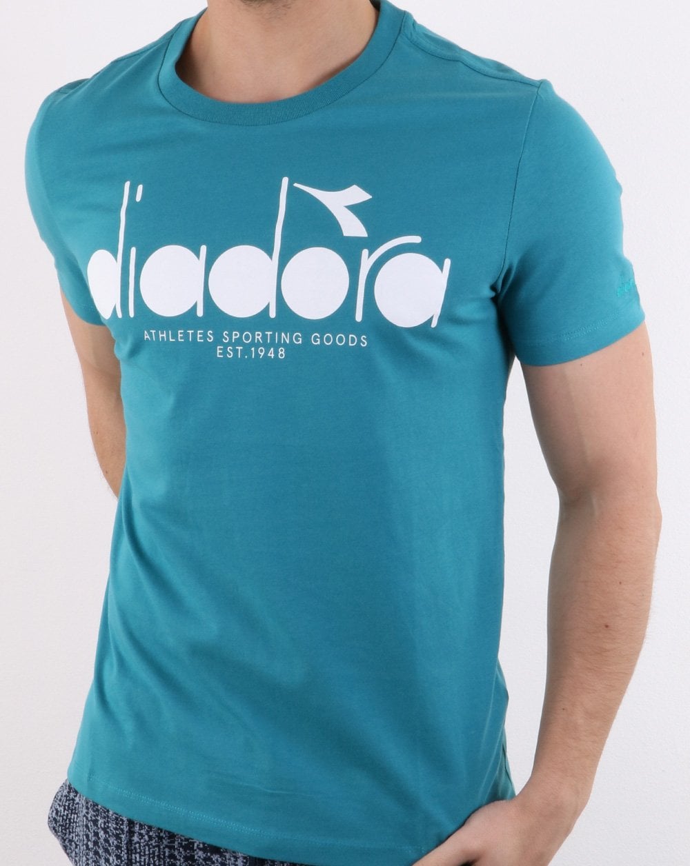 Diadora Logo T-shirt Blue Bay