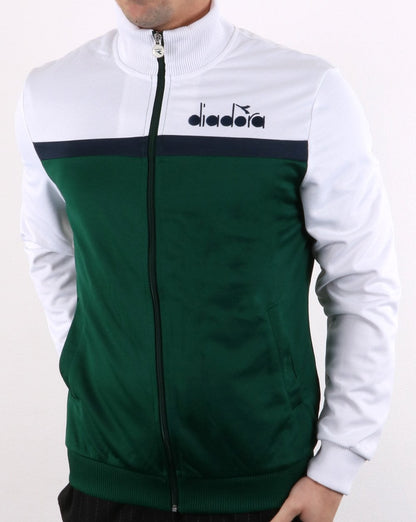 Diadora 5palle Trainingsjacke Optical White/Green