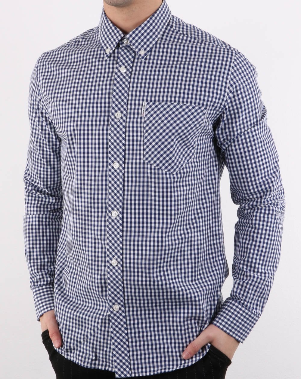 Ben Sherman Gingham Shirt Dark Blue