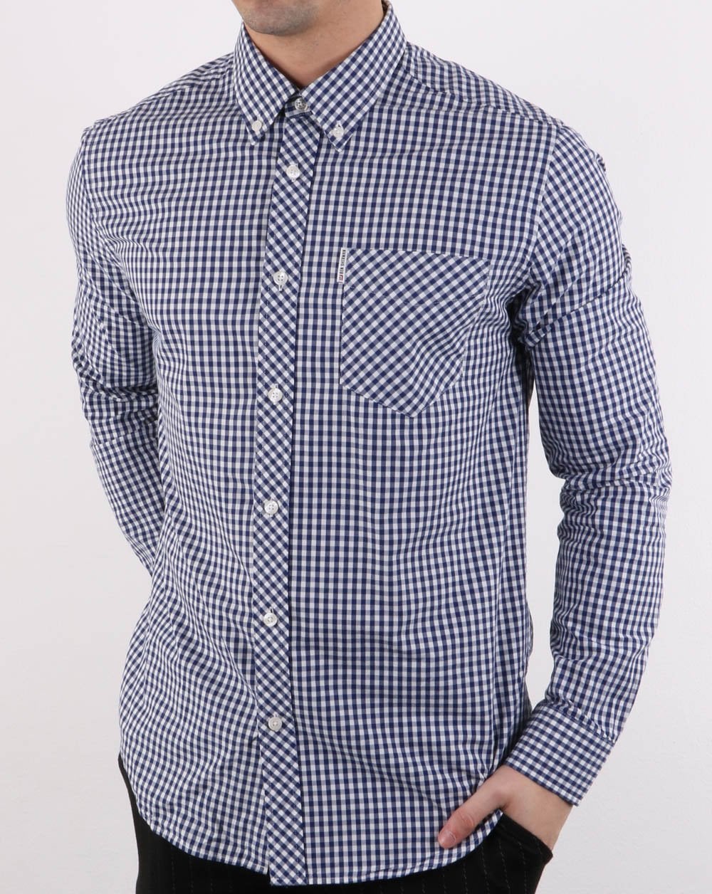 Ben Sherman Gingham-Hemd Dunkelblau