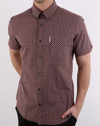 Ben Sherman – Eoe Gingham – Kurzarmhemd in Orange