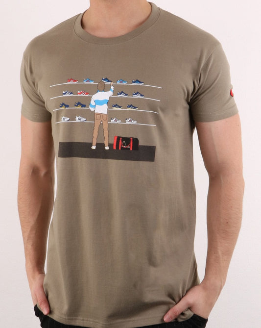 80s Casuals Achtziger Tales Of Train Journeys T-Shirt Khaki