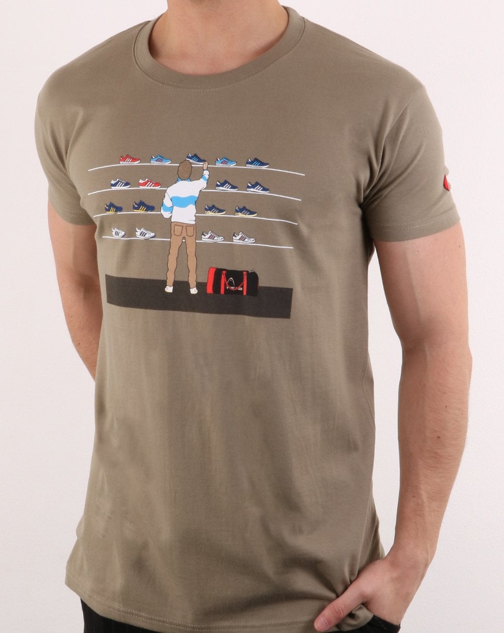 80s Casuals Achtziger Tales Of Train Journeys T-Shirt Khaki