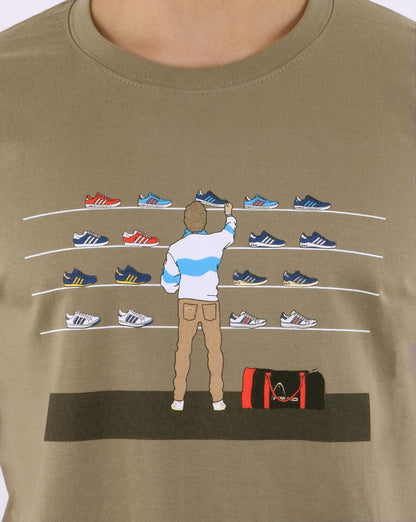 80s Casuals Achtziger Tales Of Train Journeys T-Shirt Khaki