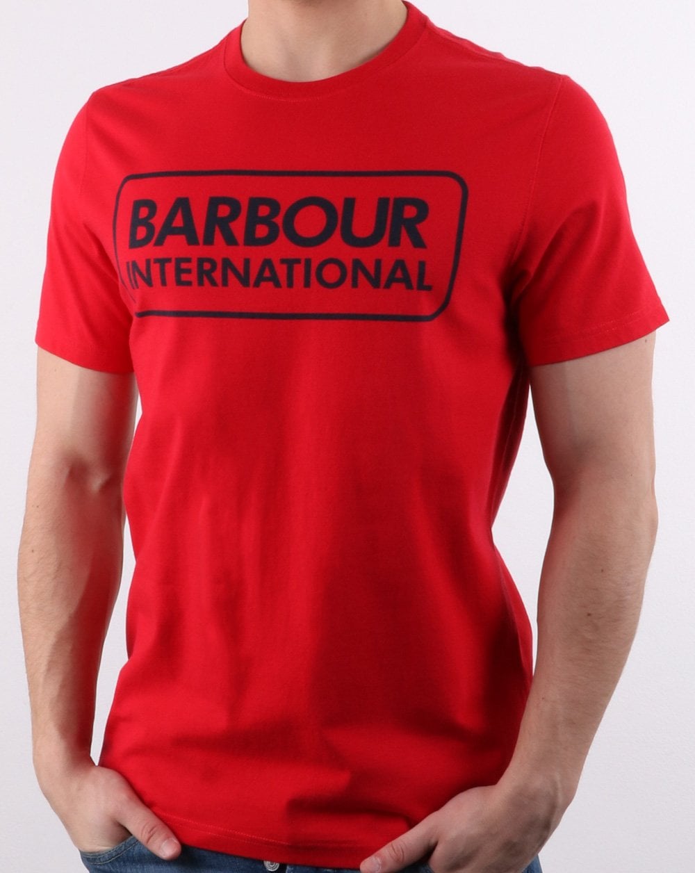Barbour Logo T-Shirt Leuchtendes Rot