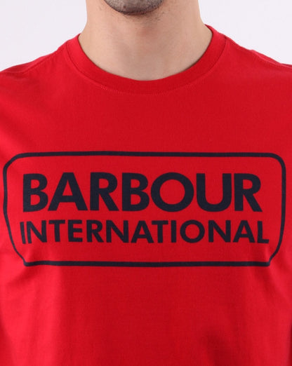 Barbour Logo T-Shirt Leuchtendes Rot