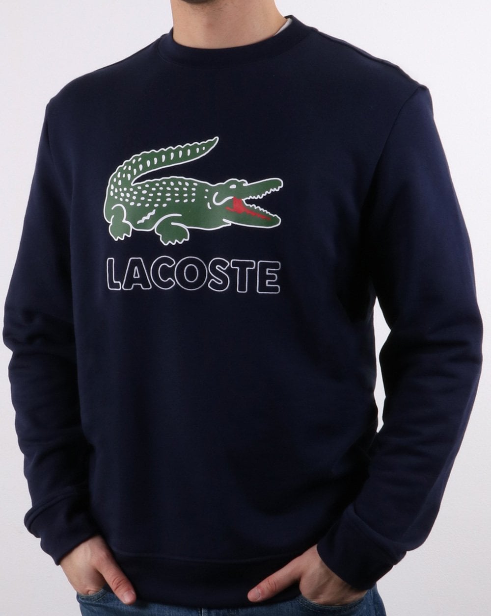 Lacoste Logo Sweatshirt Marineblau