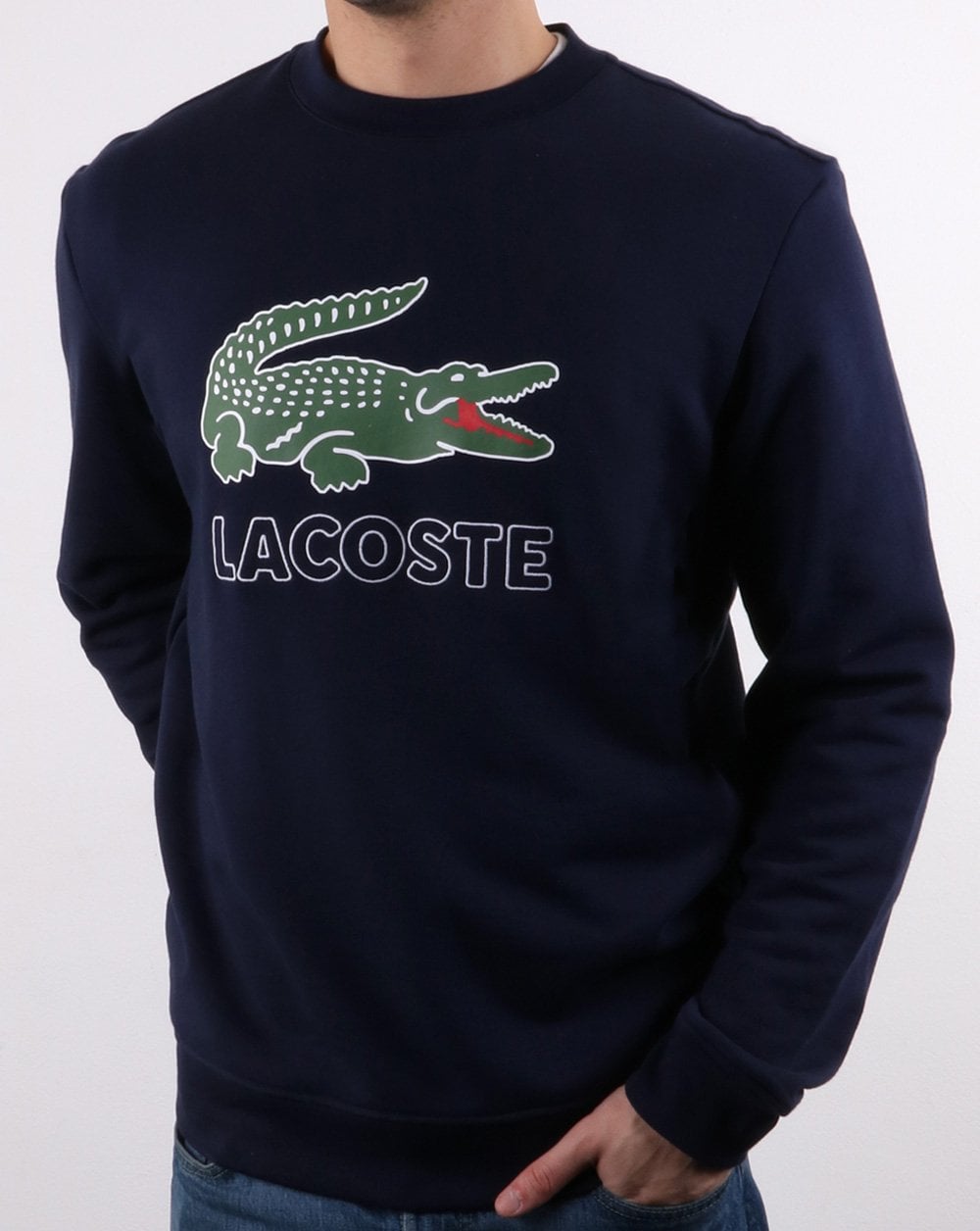 Lacoste Logo Sweatshirt Marineblau
