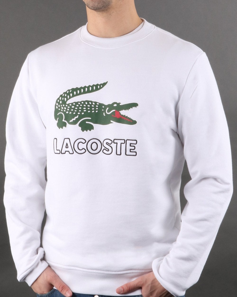 Lacoste Logo Sweatshirt Weiß