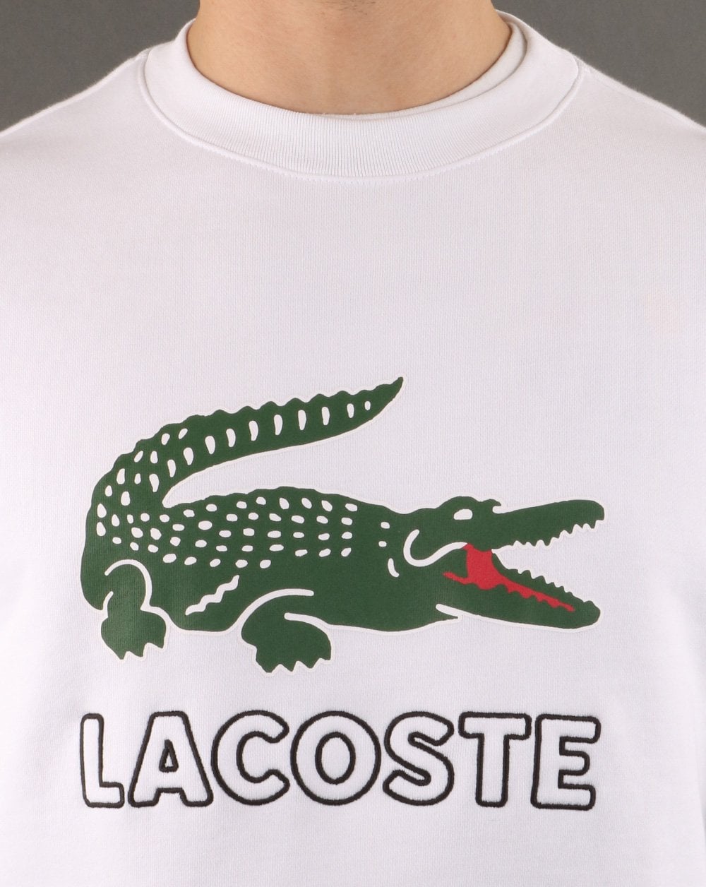 Lacoste Logo Sweatshirt Weiß