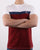 Pretty Green Front Colour Block T-shirt Burgundy