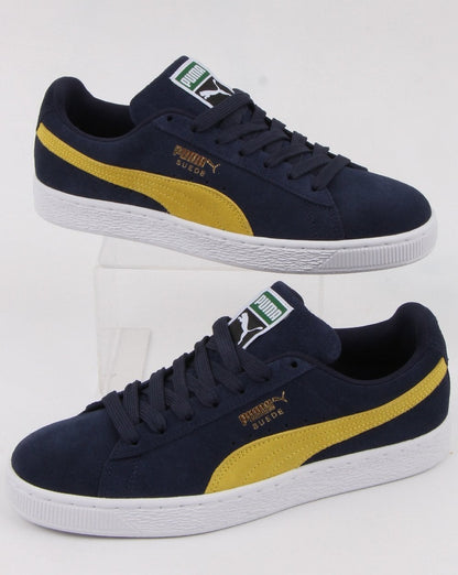 Puma Suede Classic Trainer Marineblau/Gelb