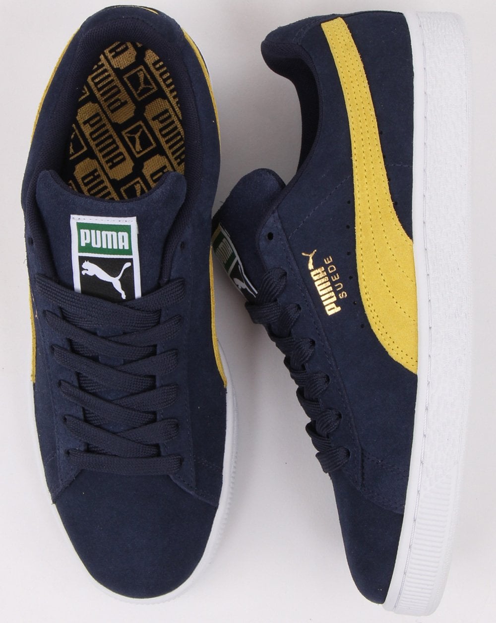 Puma Suede Classic Trainer Marineblau/Gelb