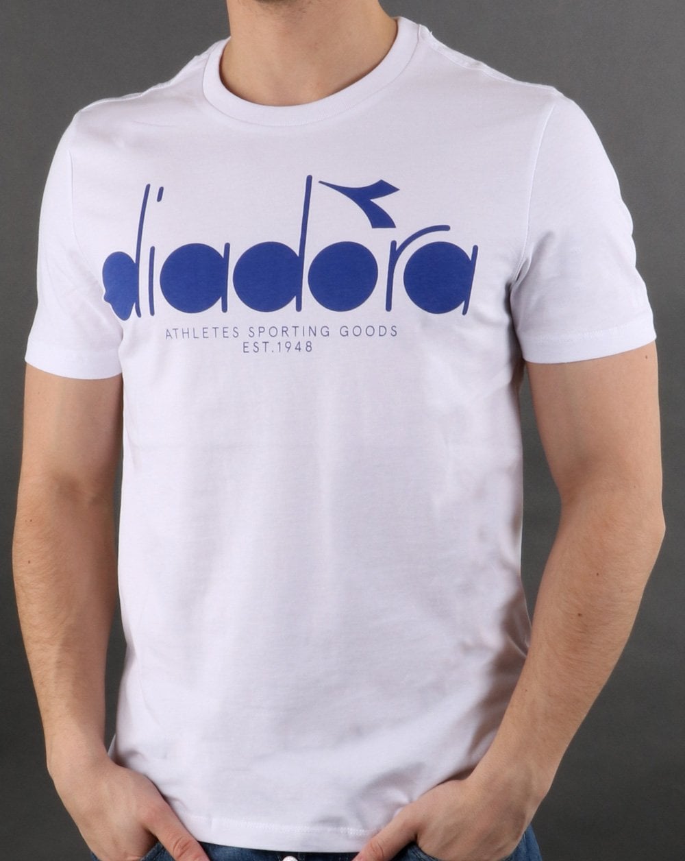 Diadora Logo T-shirt Optical White/Ultramarine