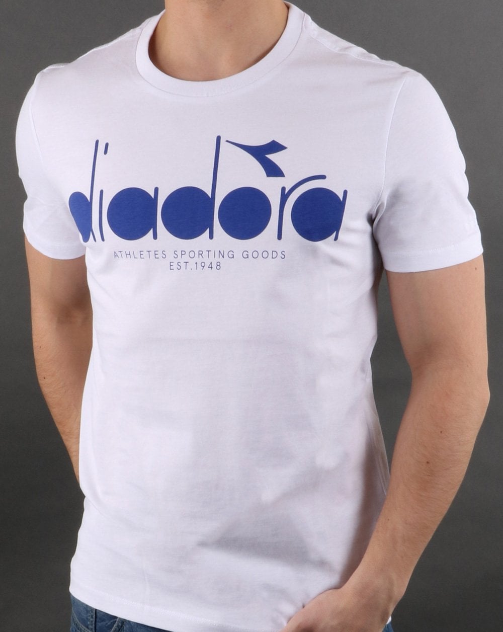 Diadora Logo T-shirt Optical White/Ultramarine