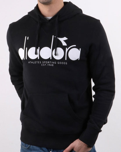 Diadora Logo Hoodie Schwarz/Optisch