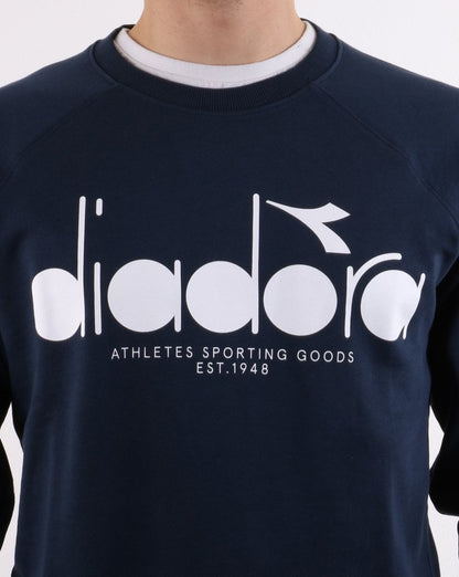 Diadora Logo-Sweatshirt Blue Denim