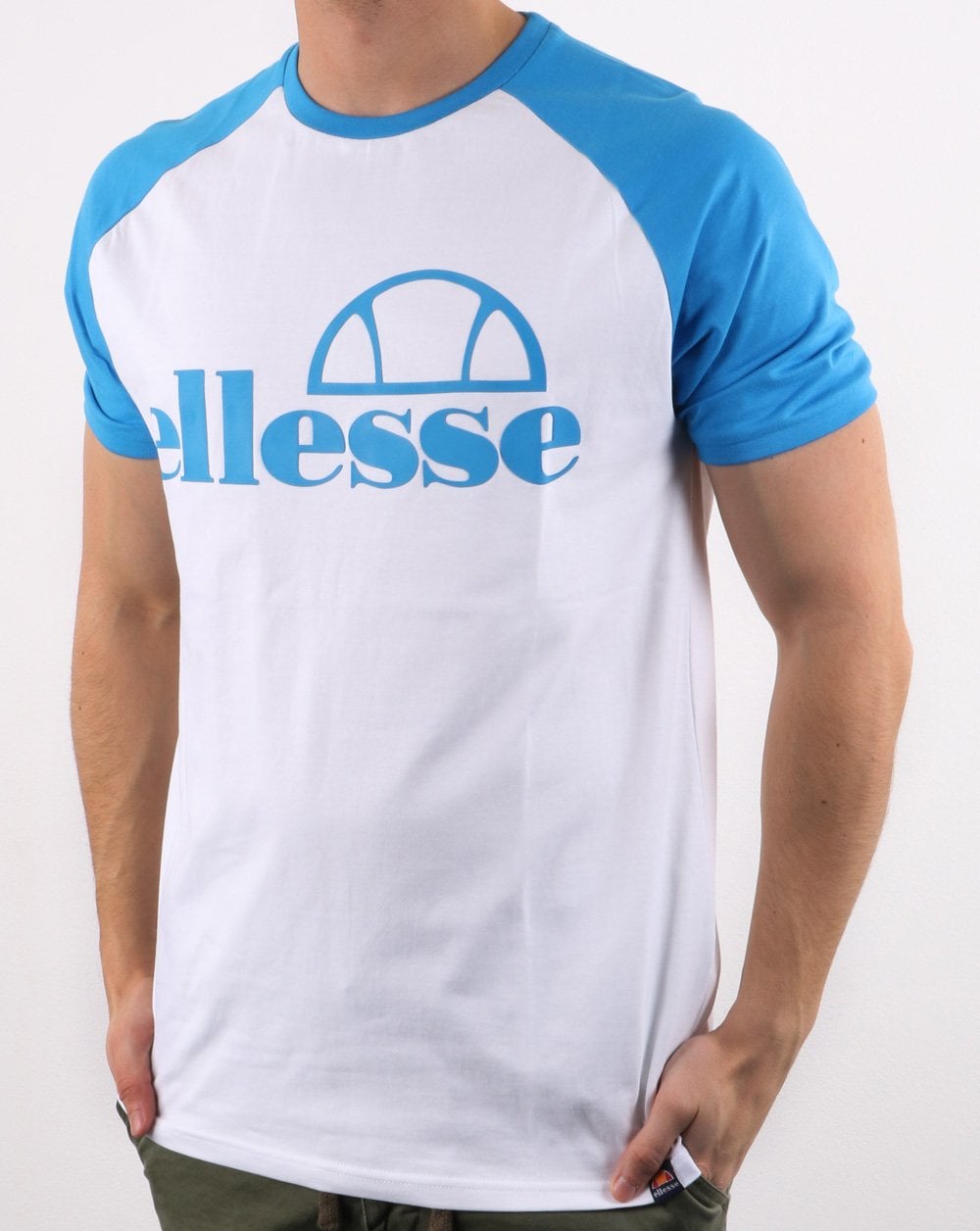Ellesse Bold Raglan T-Shirt Weiß/Blau